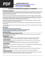 Subhasis CV FP&A