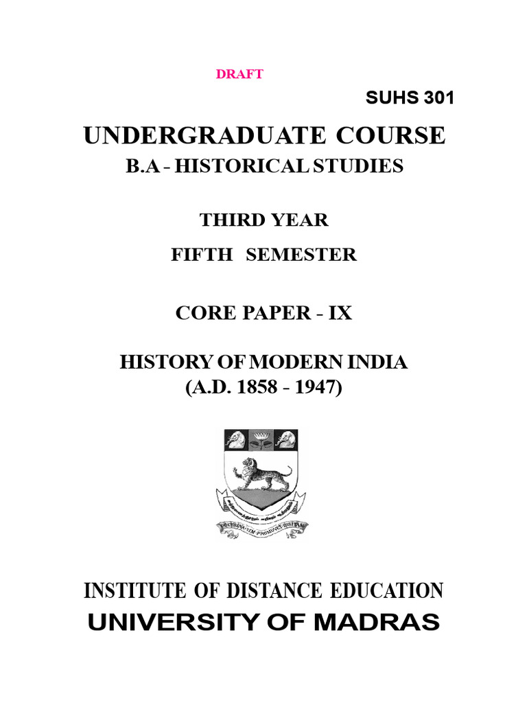 Modern India History (1858-1947) Overview | PDF | Government