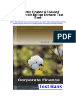 Corporate Finance A Focused Approach 5th Edition Ehrhardt Test Bank