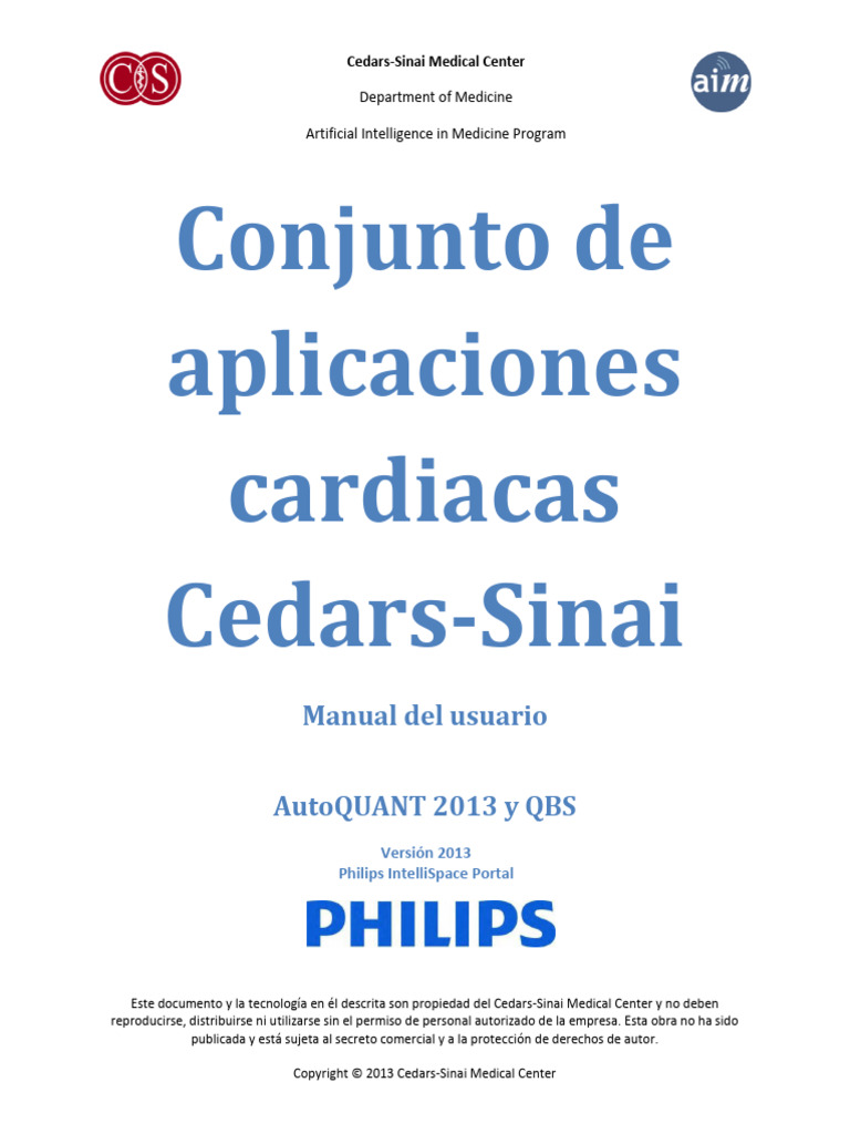 A Cedars Sinai Cardiac Suite ES | PDF | Tomografía de emisión de ...