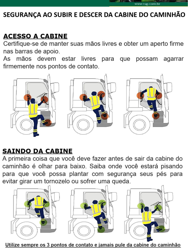 Banner Segurança Ao Subir e Descer Da Cabine Do Caminhão | PDF