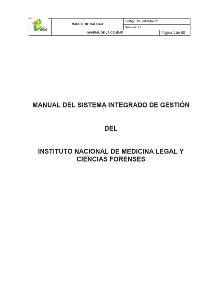 Manual del Sistema de Gestión Integral | PDF | Calidad (comercial ...