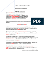 Superlative and Comparative Adjectives Answers