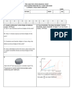 9.sınıf Fizik 1.DÖNEM 1.YAZILI SINAV SORULARI