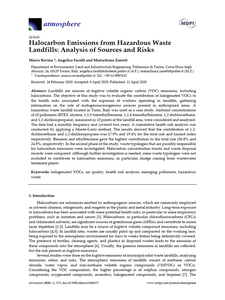 halocarbon-emissions-from-hazardous-waste-landfill-pdf-volatile