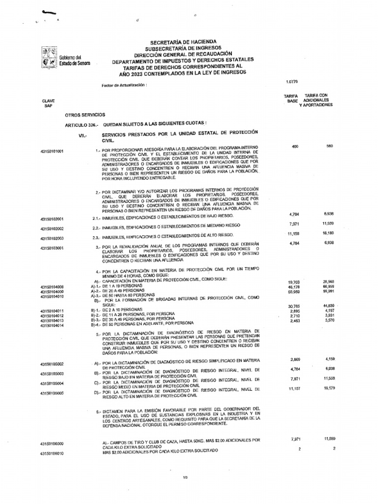 Costos Tamites CEPC 2023 | PDF
