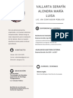 Curriculum Vitae Profesional Mujer Con Iconos Moderno Beige y Blanco