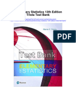 Elementary Statistics 13th Edition Triola Test Bank