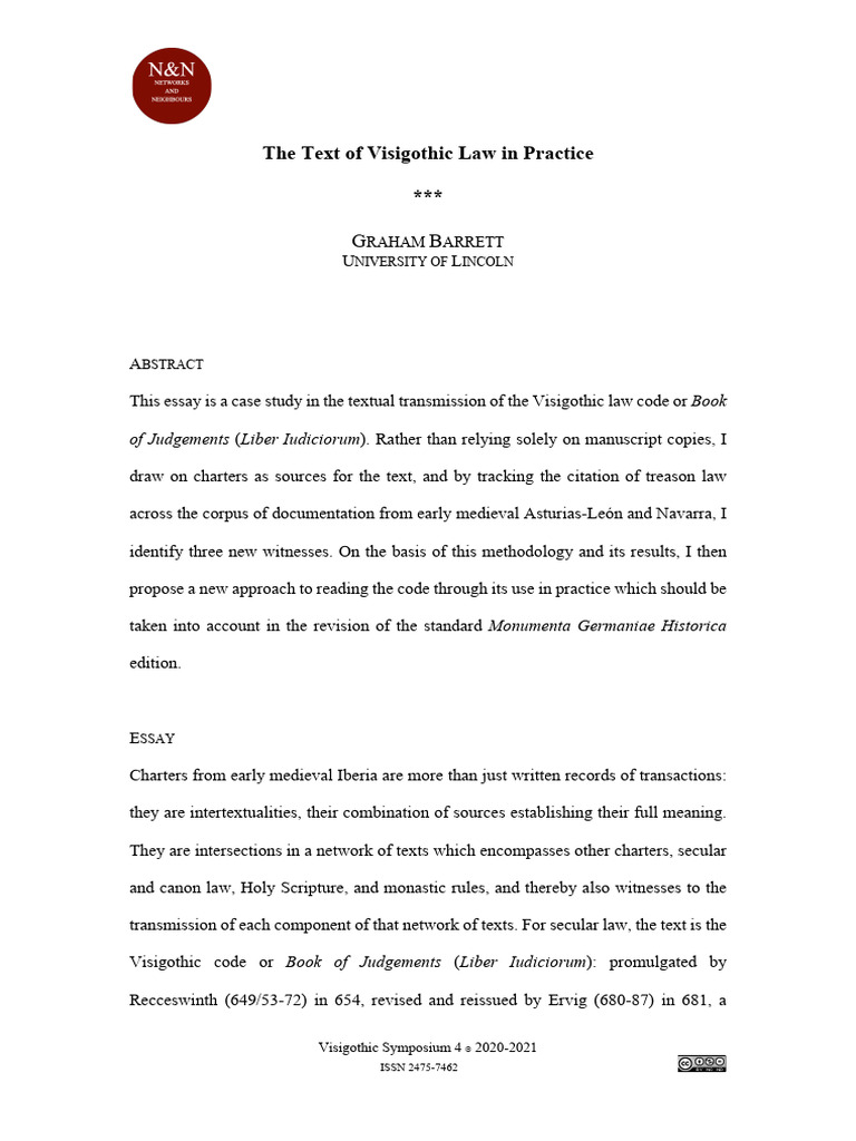 Visigothic Law Code in Early Iberia | PDF | Social Science | History
