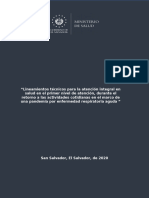 LINEAMIENTOS PARA PANDEMIA POR ENFERMEDAD RESPIRATORIA AGUDA Acuerdo 1369 Bis