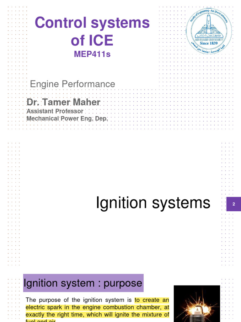 Ch.2 Ignition Systems PDF Ignition System Internal Combustion Engine