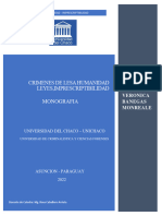 Crimenes de Lesa Humanidad, Leyes, Imprescriptibilidad - Veronica Banegas