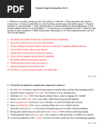 Solutions Upper-Intermediate Test 3 Key