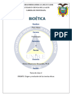 TAREA de CLASE 2. ENSAYO Origen y Evolución de Las Teorías Éticas