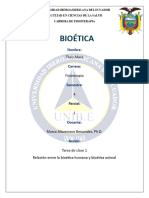 Relación Entre La Bioética Humana y Bioética Animal en Relación Con La Industria Cosmética.