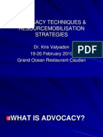 Advocacy Techniques & Resourcemobilisation Strategies
