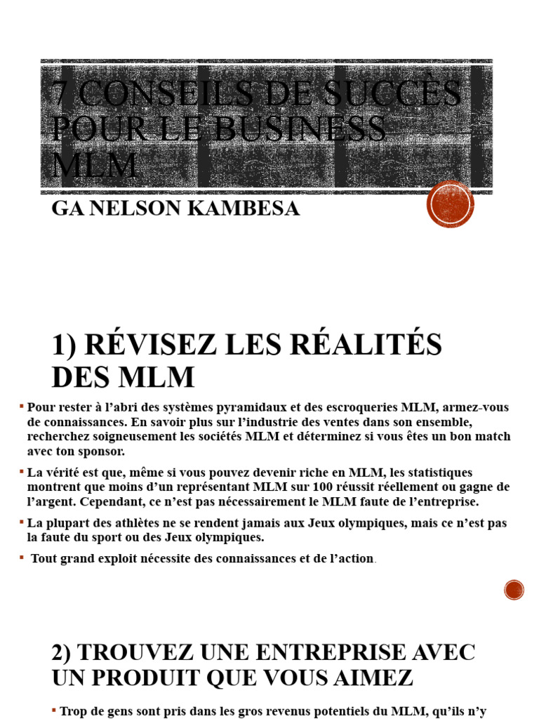 7conseils Sur Le MLM | PDF