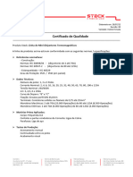 Certificado de Qualidade - Minidisjuntores