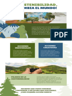 Infografia Sostenibilidad Medio Ambiente Ilustrada Verde