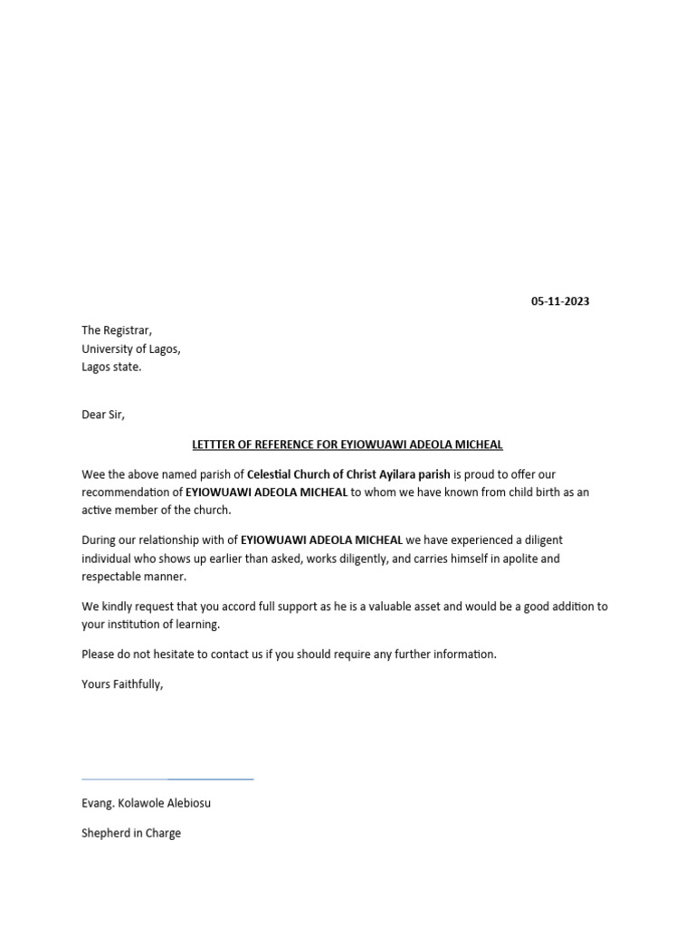 Reference Letter PDF