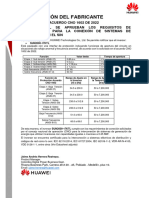 Inversor SUN2000-17KTL - Declaracion Cumplimiento Acuerdo CNO 1602