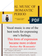 4th QTR - Vocal Music of The Romantic Period