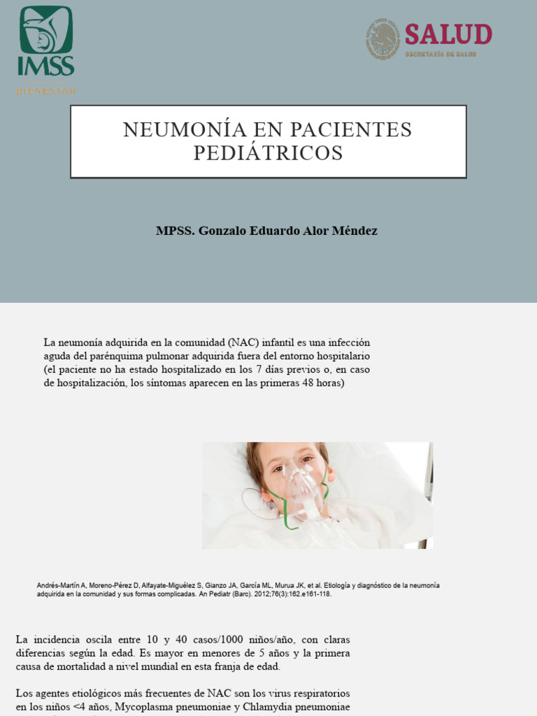 Neumonía En Pacientes Pediátricos Actualizado Pdf Neumonía Salud