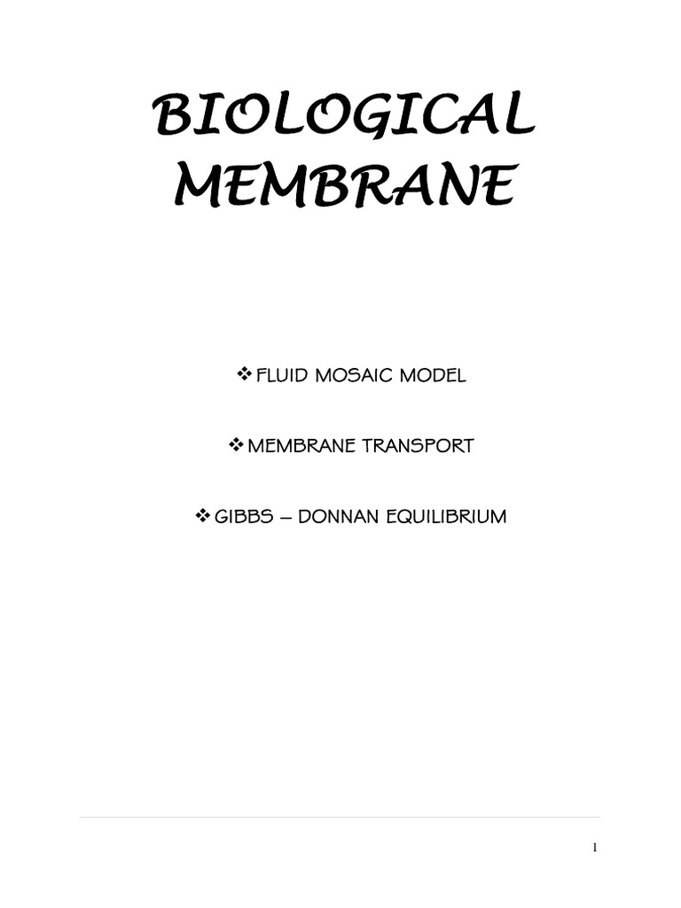 The Cell Membrane | PDF | Cell Membrane | Osmosis