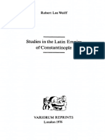 Studies in The Latin Empire of Constantinople: Robert Lee Wolff