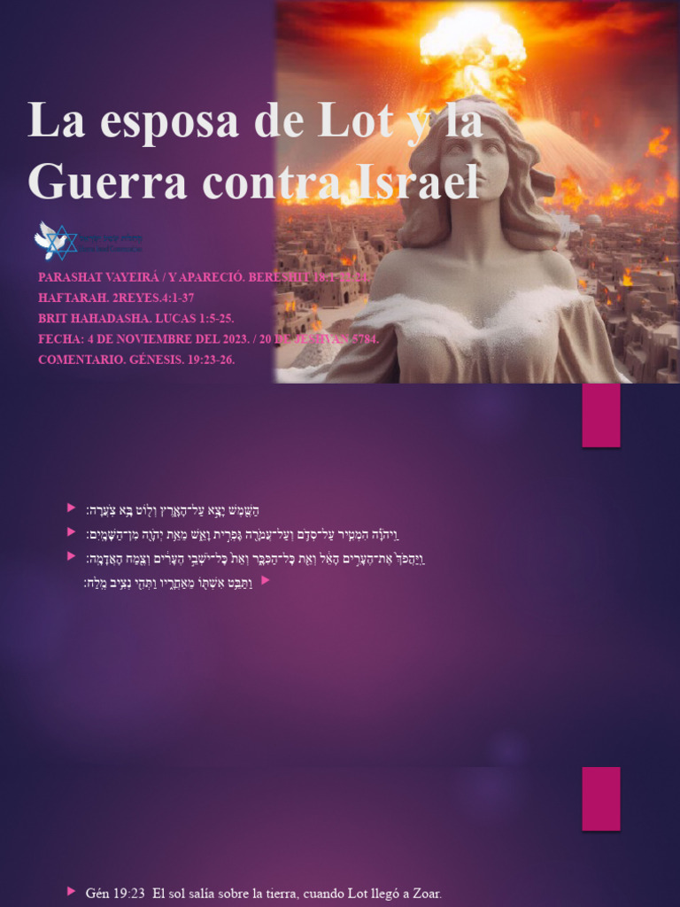 La Esposa de Lot y La G... VAYEIRÁ PDF Contenido bíblico