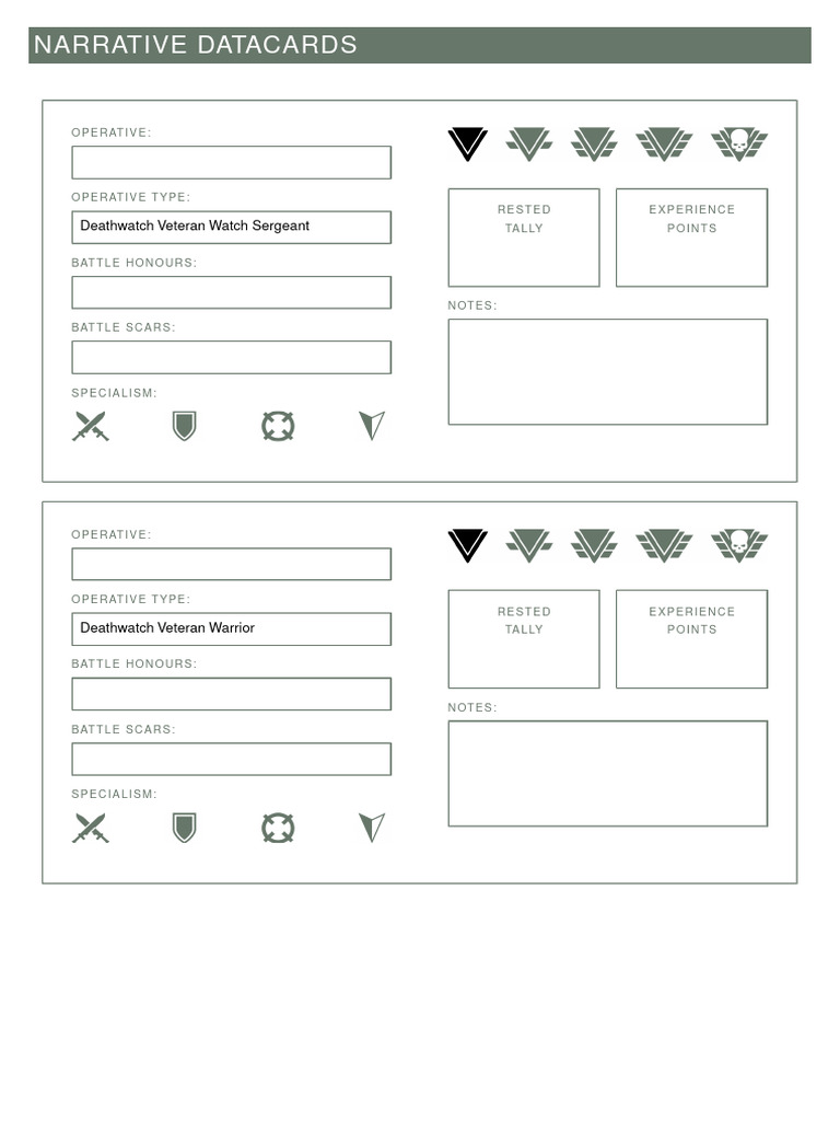 Kill-Team-Datacards 2 | PDF | Sports & Recreation | History