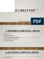 Offering Help, May I Help You...