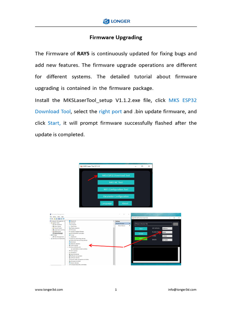 RAY5 Firmware Upgrading Guide 1.0 | PDF