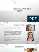 Acute Pain Management in GP