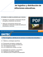 Unidad 6. Plan de Logística y Distribución de Servicios en Instituciones Educativas