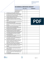 Checklist - Hazardous Chemical Substances - 2021