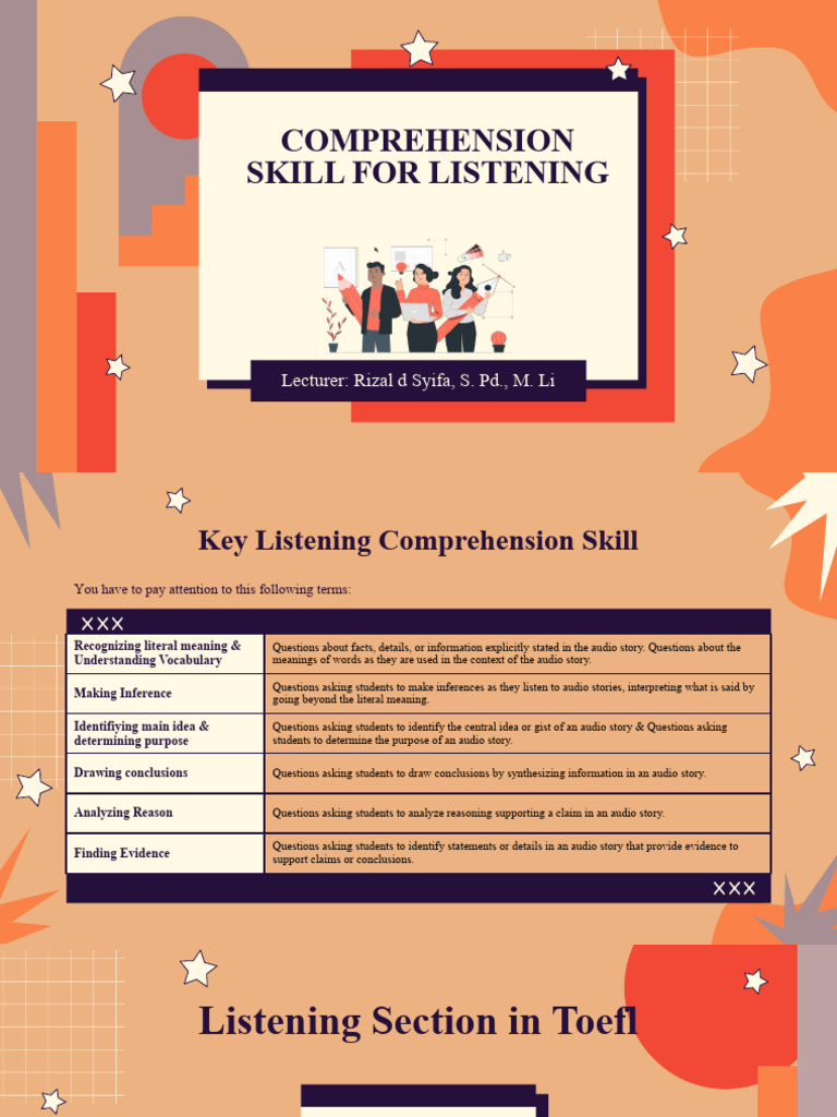 Key Skills for TOEFL Listening Comprehension | PDF | Reading ...
