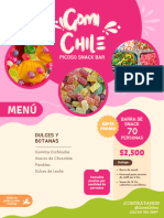 Flyer Anuncio Snack Bar de Dulces Divertido Rosa y Verde