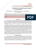 Level of Customer Satisfaction of Financial Exchange Customers A Case in The UAE