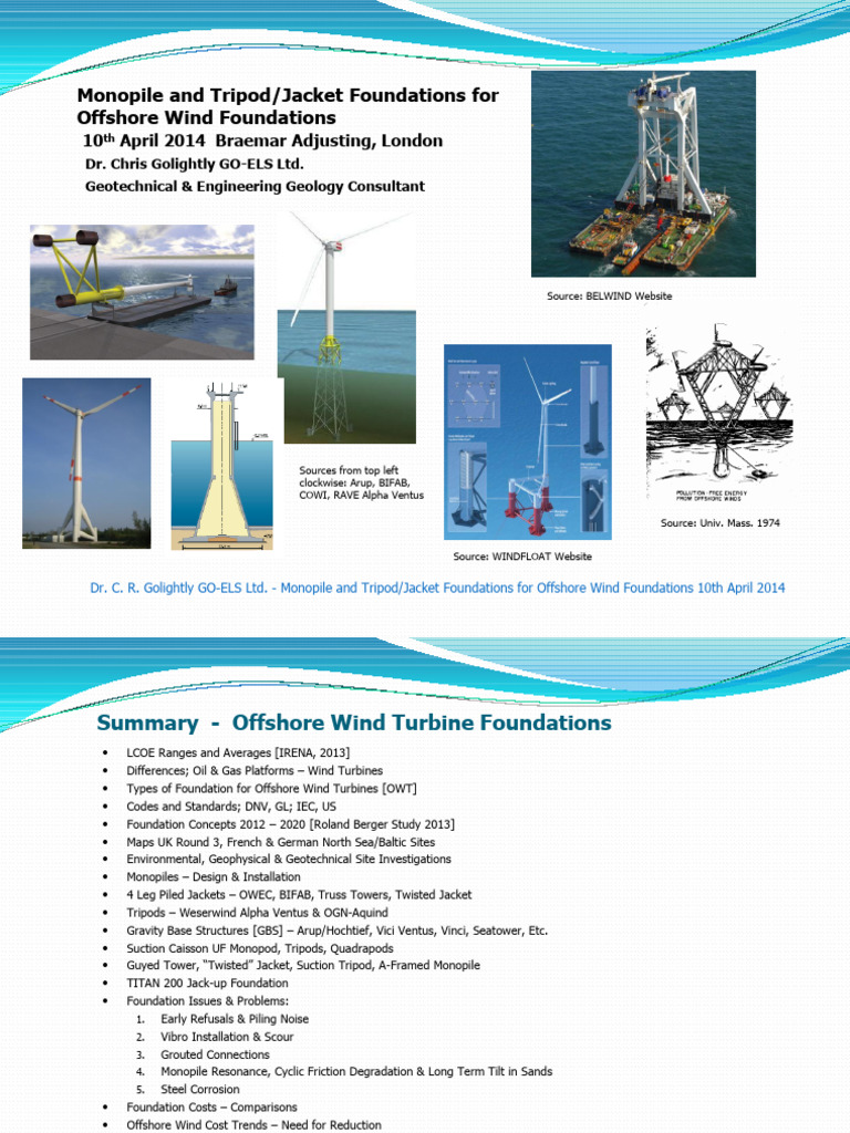 Lecture 81 Monopile and Tripod Jacket Foundations For Offshore Wind