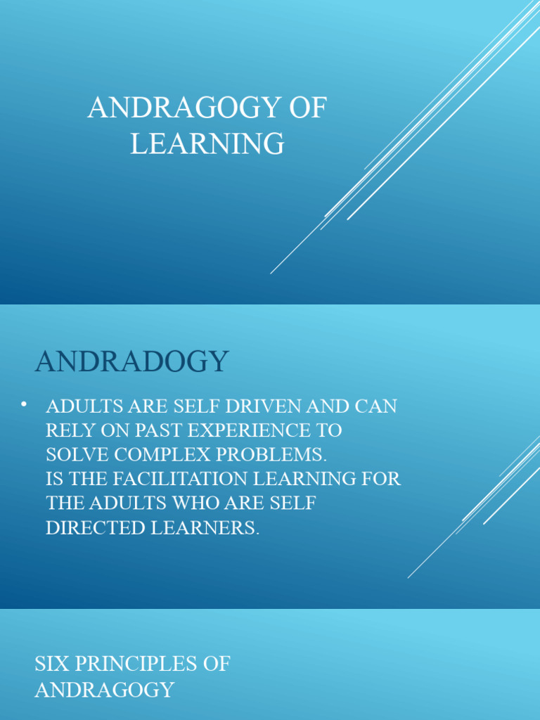 Adult Learning Principles | PDF