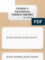 Lesson 1 Rational Choice Theory