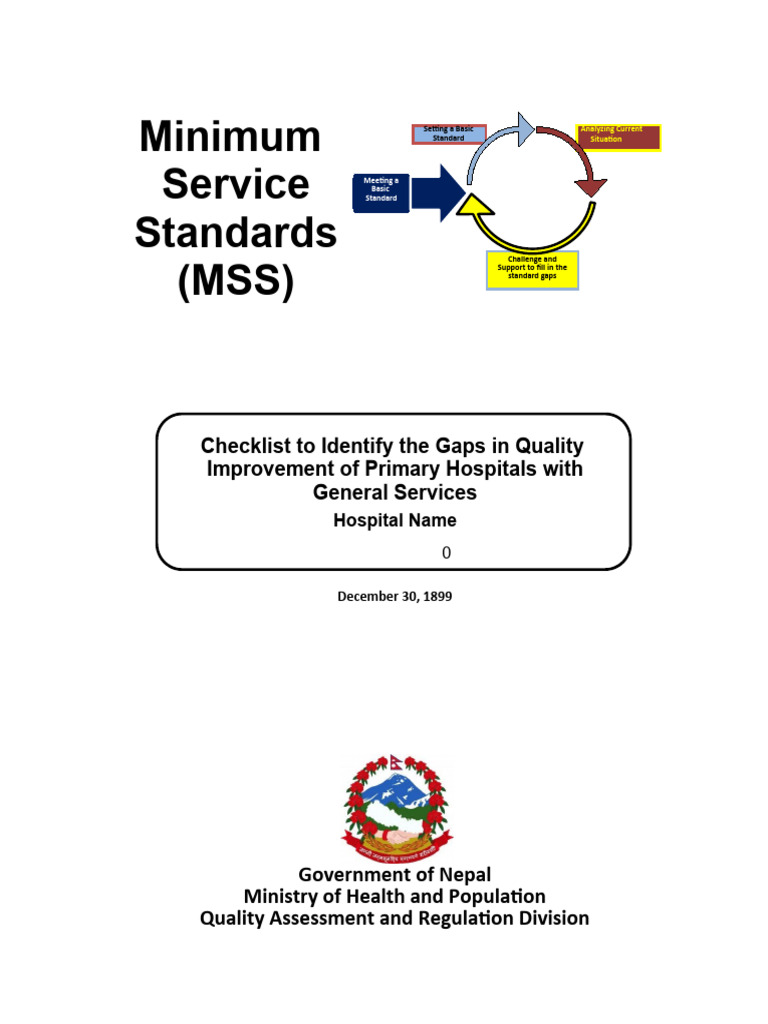 MSS Standards Assessment for Hospitals | PDF | Hospital | Governance
