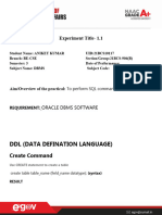 DBMS Worksheet - 21BCS10117