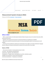 MSA (Measurement Statistical Analysis)