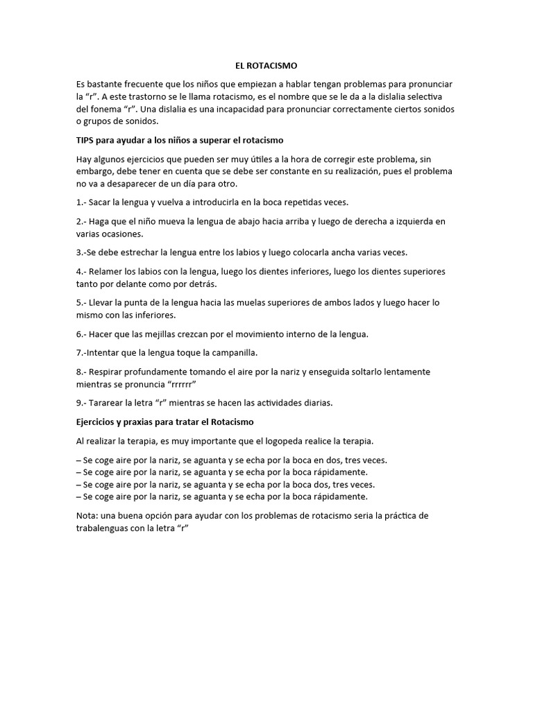 El Rotacismo PDF