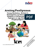 AP10 - q1 - Mod4 - Kahalagahan NG Kahandaan Disiplina at Kooperasyon Sa Pagtugon Sa Mga Hamong Pangkapaligiran - v2