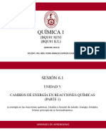 Clase 6.1 Cambios de Energía en Reacciones Químicas Parte 1