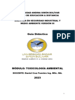 Guia Didactica Toxicologia Ambiental V - III. Daniel Cruz - 08.23
