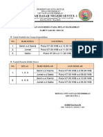 Jadwal Kerja Ramadhan